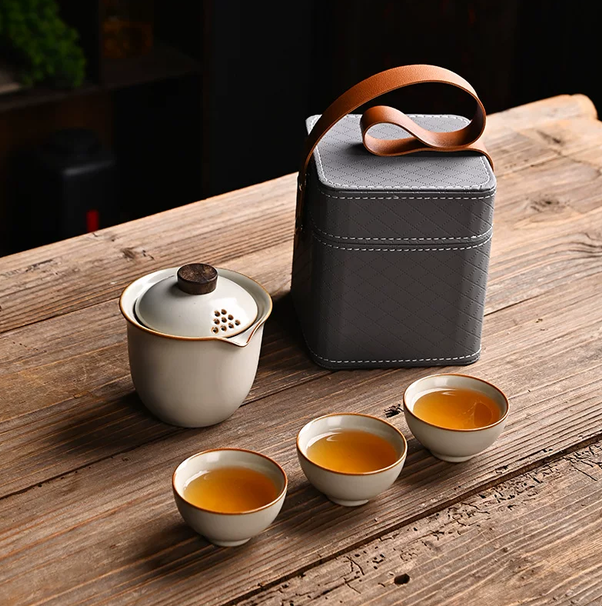 Twin Set - (2 Pieces of 80gm Inspired Mooncakes + 10gm of Mi Lan Xiang Chinese Kung-Fu Tea + A Travel Tea Set) - Limited Sets Only - Image 2